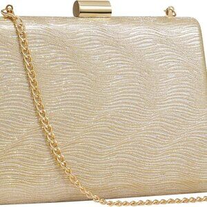 Versatile Gold Evening Bag - Compact Clutch Purse for Proms and Formal Events